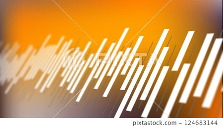 Image of statistics and digital data processing over orange background Image of statistics and digital data processing over orange background 124683144