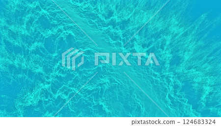 Image of white shapes moving on blue background 124683324