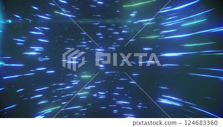 Image of light trails on black background 124683360