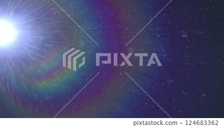 Image of light trails on black background 124683362