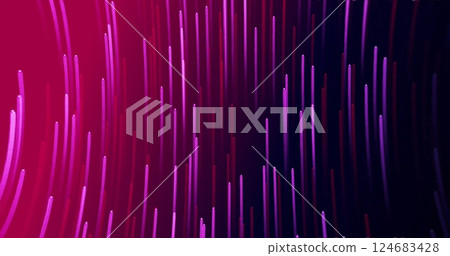 Image of glowing light trails moving over black background Image of glowing light trails moving over black background 124683428