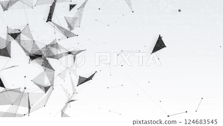 Image of mathematical equations over network of connections on white background Image of mathematical equations over network of connections on white background 124683545