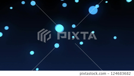 Image of glowing light spots moving over black background Image of glowing light spots moving over black background 124683682