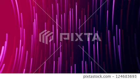 Image of glowing light trails over black background Image of glowing light trails over black background 124683693