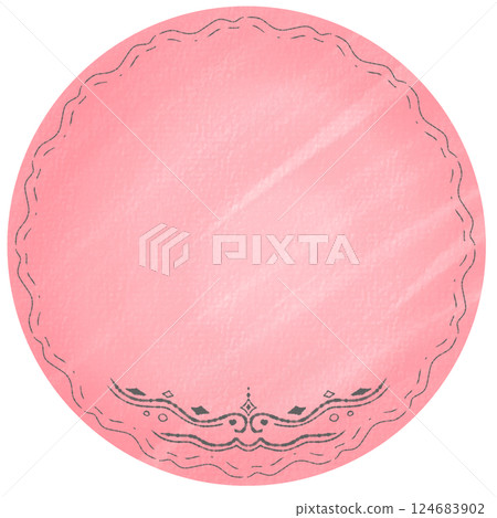 Vintage Pastel Circle Label for text Vintage Pastel Circle Label for text 124683902