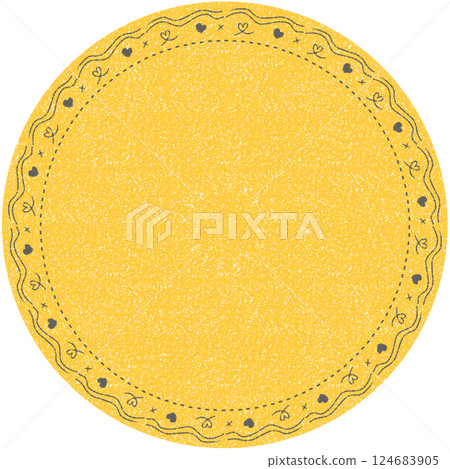 Vintage Pastel Circle Label for text 124683905