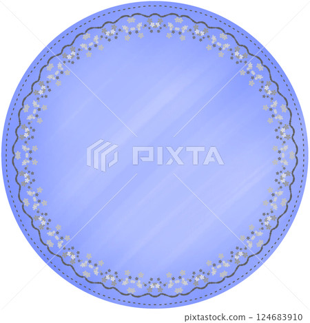 Vintage Pastel Circle Label for text 124683910