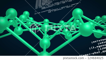 Image of connections over data processing Image of connections over data processing 124684025