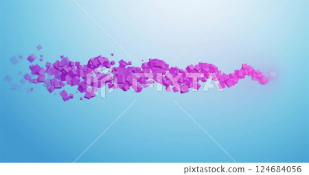 Image of purple trails moving on blue background Image of purple trails moving on blue background 124684056