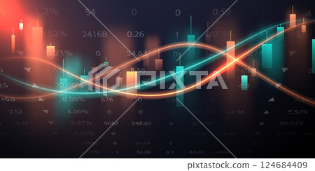 business vector illustration design Stock market charts or Forex trading charts for business and finance ideas. 124684409