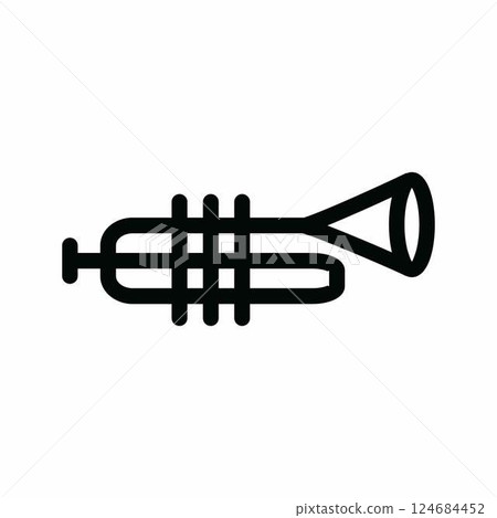 Trumpet icon vector. Suitable for mobile apps, web apps and print media. Trumpet icon vector. Suitable for mobile apps, web apps and print media. 124684452