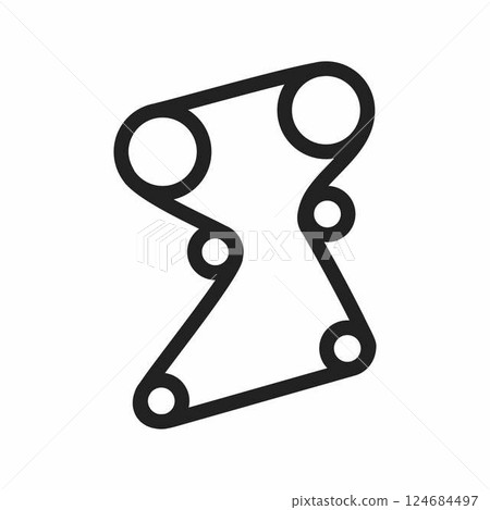 Timing Belt icon vector. Suitable for mobile apps, web apps and print media. 124684497