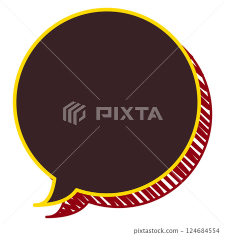 Speech bubble illustration 1 [Graffiti-style shadow (red)] 124684554