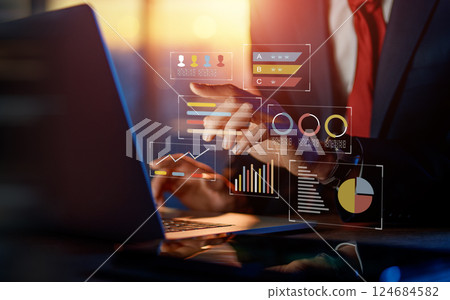 Man is working in the office Man is working in the office 124684582