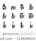 產品圖標薰衣草化妝品剪影圖標 124684624