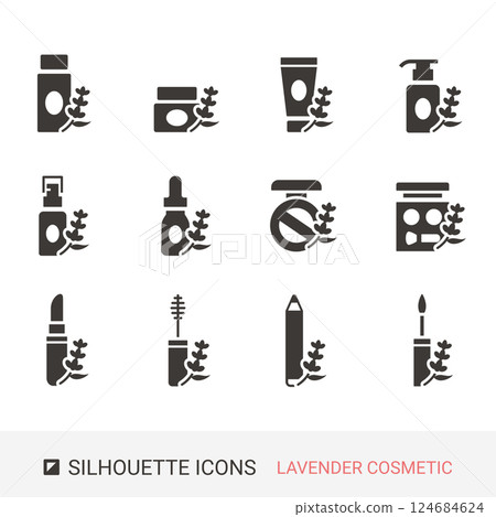 Product icon Lavender Cosmetics Silhouette icon 124684624