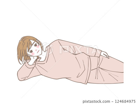 Illustration of a listless woman 124684975