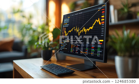 Real-time database dashboard featuring KPI metrics and earnings insights, optimized for corporate performance analysis 124685380