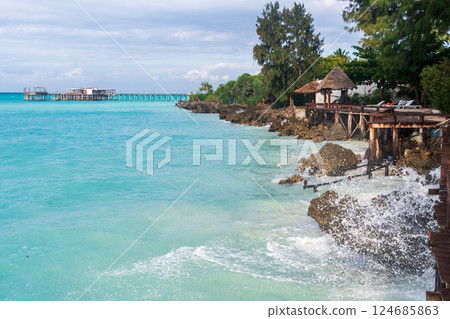 The coast of northern Zanzibar 124685863