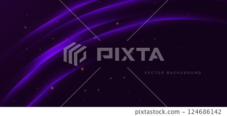 Abstract modern geometric purple curve lines background. Template brochure, cover, display layout. 124686142