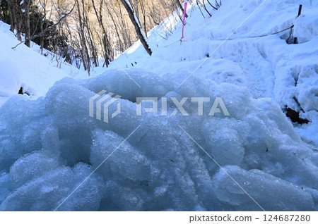 Icicles at Taroshi Falls 124687280