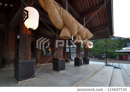 Shimane Prefecture, Izumo Taisha Shrine, worship hall, early morning scenery 124687530