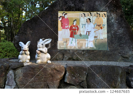 島根縣出雲大社和兔子 島根縣出雲大社和兔子 124687685