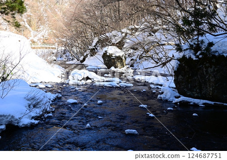 Snow-covered Kuzumaru River Snow-covered Kuzumaru River 124687751