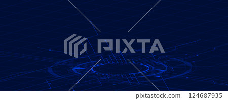 Circuit abstract background for science and business presentation 124687935