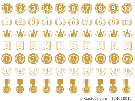 Ranking icon set Ranking icon set 124688013