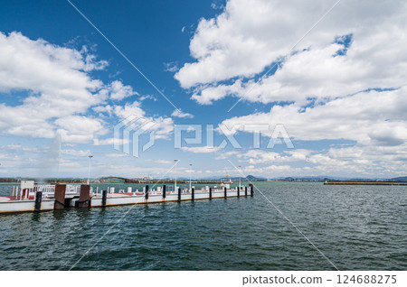 Lake Biwa Otsu Port Scenery Otsu City Lake Biwa Otsu Port Scenery Otsu City 124688275
