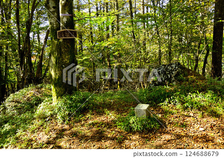 Misaka Mountains, Shojiyama (Kosaiyama), summit, third-order triangulation point (Nishinoiri) Misaka Mountains, Shojiyama (Kosaiyama), summit, third-order triangulation point (Nishinoiri) 124688679
