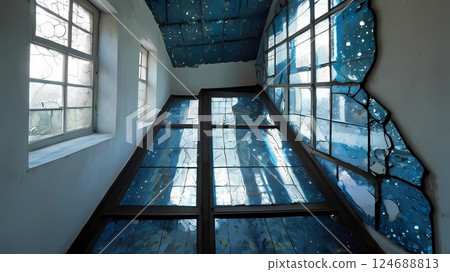 RPG fantasy game background Art Deco house design for modern artist home image 124688813