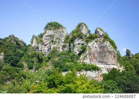 矢馬溪青之洞窟與巨秀峰的新綠 124688887
