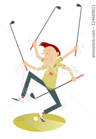 golf, golfer, man 124689011