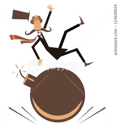 man, bomb, vector 124689024