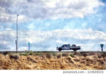 從加州舊金山到洛杉磯途中看到的風景（原始圖片經 AI 處理） 124689028