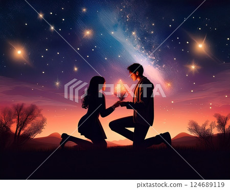 星空下的浪漫求婚 124689119