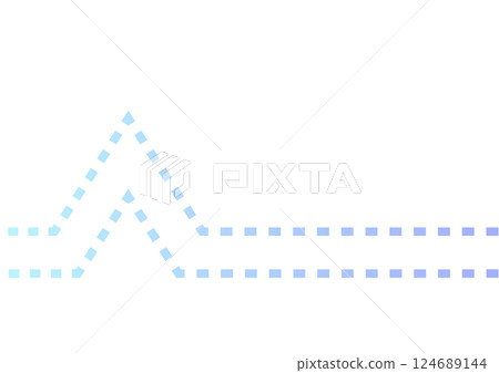 Light blue electrocardiogram-style decorative lines 124689144