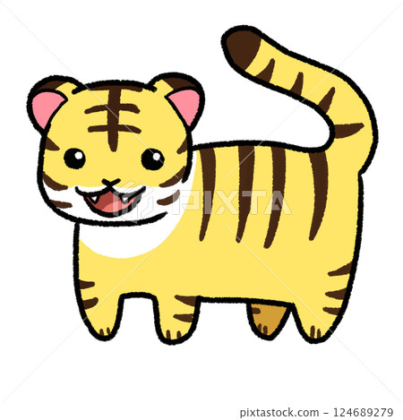Flappy tiger illustration Flappy tiger illustration 124689279