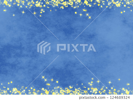 頂部和底部閃光 x 水彩背景（風信子） 124689324