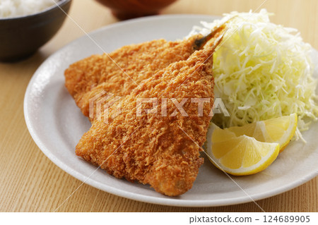 deep-fried horse mackerel deep-fried horse mackerel 124689905