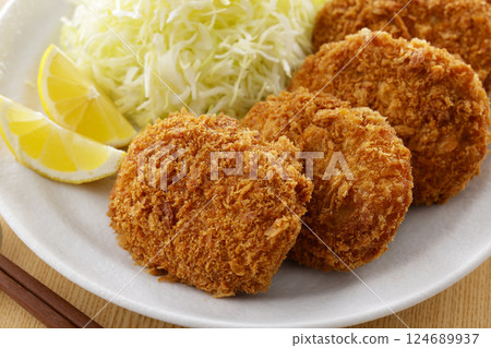 Delicious beef and potato croquettes 124689937