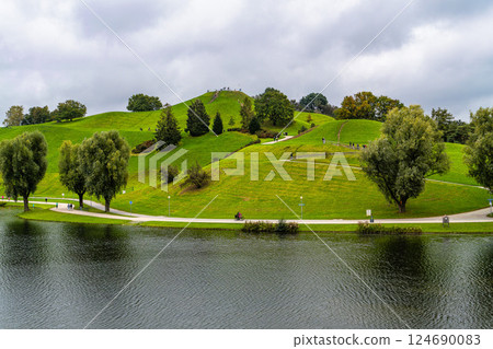 Munich, Germany - Oct 03, 2024: The Olympiapark in Munich, Germany, which was constructed for the 1972 Summer Olympics 124690083