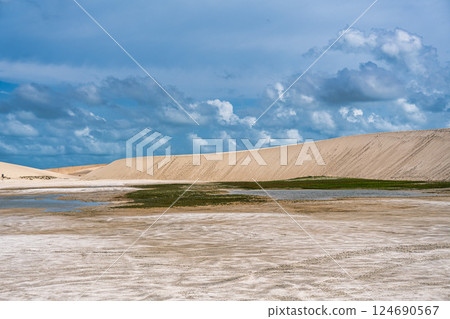 Buggy tour to the Amancio lagoon at Jericoacoara, Brazil. Dunes of Ceara Buggy tour to the Amancio lagoon at Jericoacoara, Brazil. Dunes of Ceara 124690567