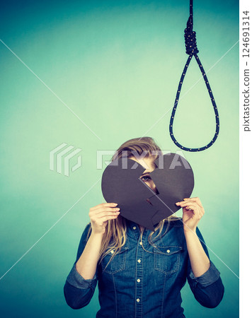 Suicidal woman after relationship breakup Suicidal woman after relationship breakup 124691314