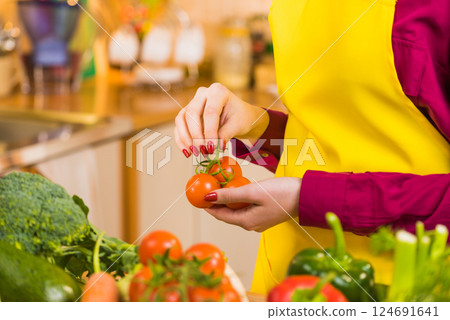 Many healthy colorful vegetables Many healthy colorful vegetables 124691641