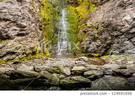 Little waterfall in mountains, Norway. Little waterfall in mountains, Norway. 124691898