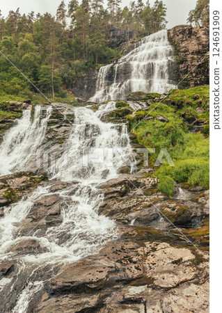 Svandalsfossen in Norway, Ryfylke route Svandalsfossen in Norway, Ryfylke route 124691909