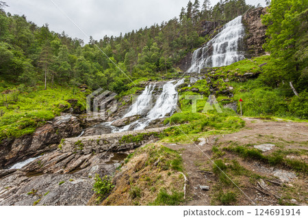 Svandalsfossen in Norway, Ryfylke route Svandalsfossen in Norway, Ryfylke route 124691914
